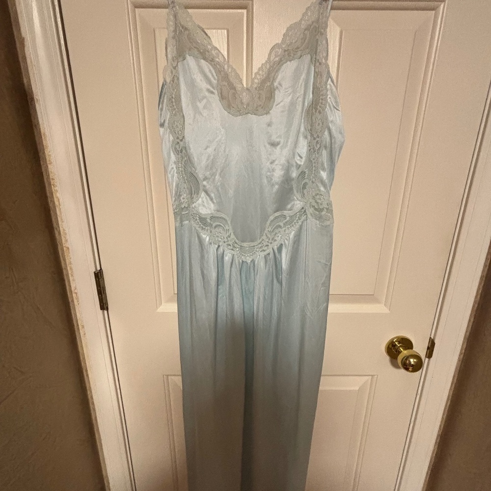 Vintage Van Raalte Long Sheer Nightgown Long Slip